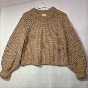H&M Warm Brown Alpaca Blend Knit Sweater